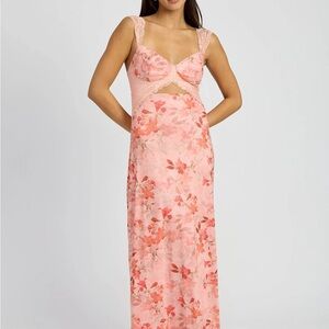 Lulu's Pink Floral Lace Chemise